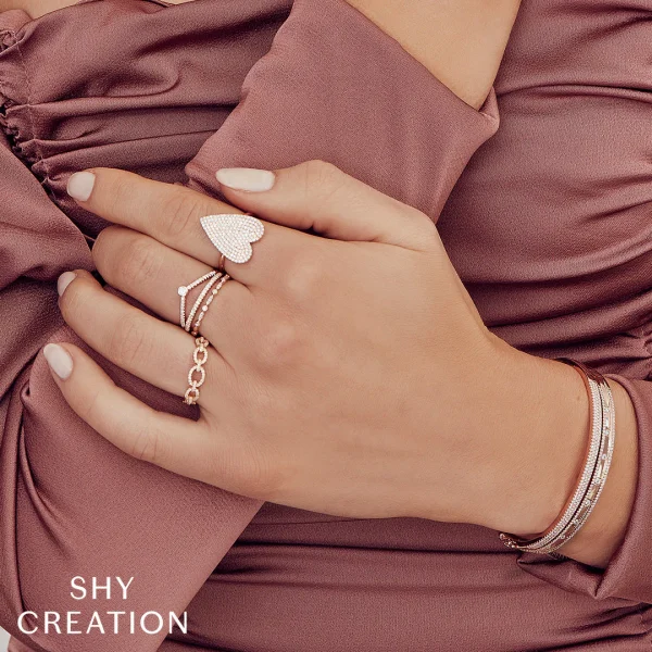 SHY CREATION 0.52CT DIAMOND PAVE BANGLE