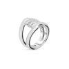 Roberto Coin 18K WHITE GOLD CIALOMA DIAMOND SINGLE KNOT RING