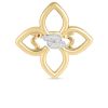 Roberto Coin 18K YELLOW/WHITE GOLD CIALOMA MEDIUM DIAMOND FLOWER RING