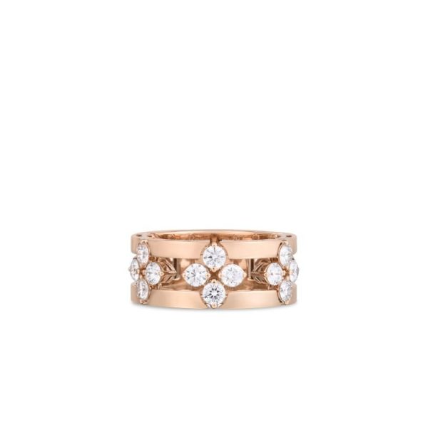 Roberto Coin 18K ROSE GOLD LOVE IN VERONA DIAMOND OPEN FRAME RING
