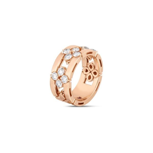 Roberto Coin 18K ROSE GOLD LOVE IN VERONA DIAMOND OPEN FRAME RING
