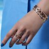 Roberto Coin 18K YELLOW GOLD NAVARRA WIDE BANGLE WITH DIAMONDS