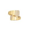 Roberto Coin  18K YELLOW GOLD OBELISCO PAVE DIAMOND ENDS RING