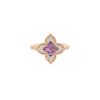 Roberto Coin 18K ROSE GOLD VENETIAN PRINCESS CARNIVAL PAVE DIAMOND & AMETHYST SMALL FLOWER RING