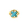 Roberto Coin 18K YELLOW GOLD COLORED MEDALLIONS DIAMOND, TURQUOISE , AND MOTHER OF PEARL REVERSIBLE RING
