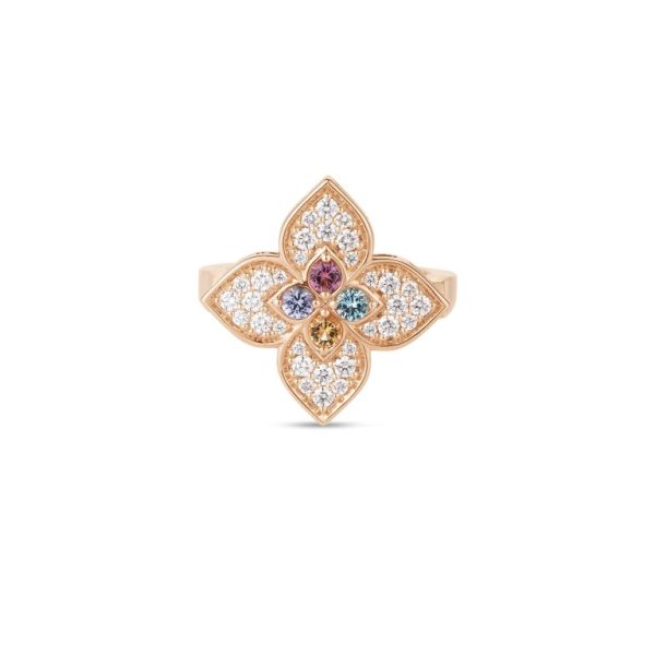 ROBERTO-COIN-VENETIAN-PRINCESS-18K-GOLD-RUBY-TANZ-RING-8883561AX65X-768x768 Roberto Coin 18K ROSE GOLD VENETIAN PRINCESS CARNIVAL PAVE DIAMOND & MIXED STONES LARGE FLOWER RING