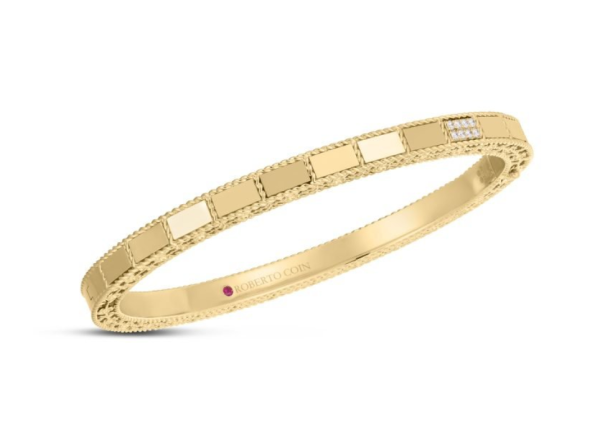 Screenshot 2025-04-05 152406 Roberto Coin 18K YELLOW GOLD MOSAIC DIAMOND ACCENT BANGLE
