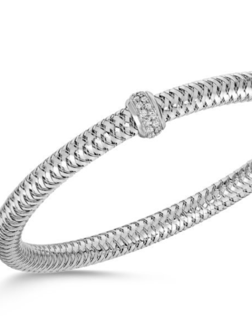 Roberto Coin  18K WHITE GOLD PRIMAVERA DIAMOND ACCENT BRACELET