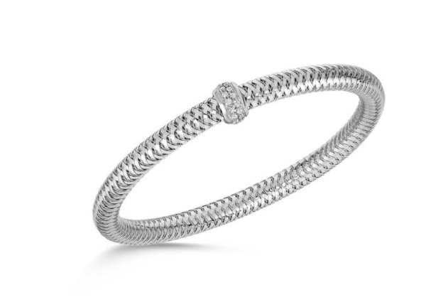 Roberto Coin  18K WHITE GOLD PRIMAVERA DIAMOND ACCENT BRACELET