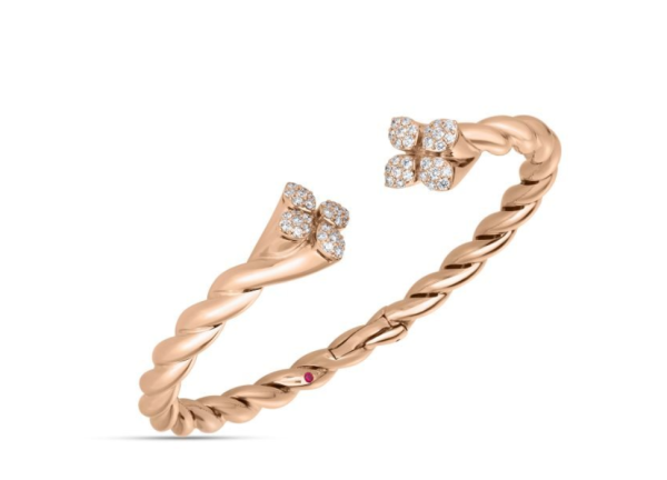 Screenshot 2025-04-05 162639 Roberto Coin 18K ROSE GOLD LOVE IN VERONA DIAMOND TWIST BANGLE
