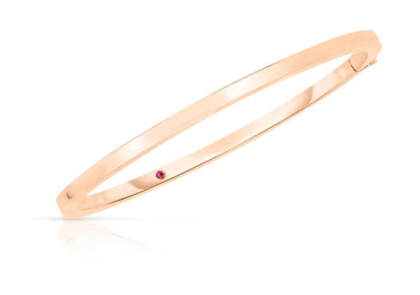 Screenshot 2025-04-05 163546 Roberto Coin 18K ROSE DESIGNER GOLD CLASSIC OVAL BANGLE