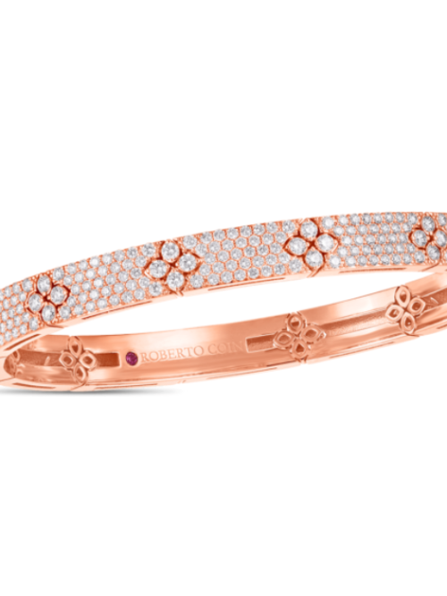 Roberto Coin  18K GOLD LOVE IN VERONA PAVE DIAMOND BANGLE