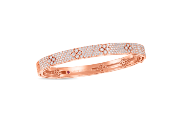 Roberto Coin  18K GOLD LOVE IN VERONA PAVE DIAMOND BANGLE