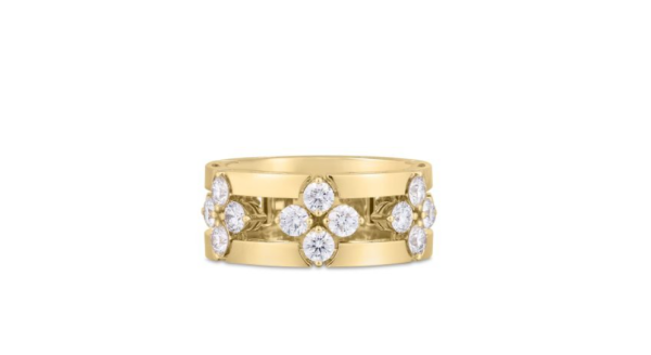 Roberto Coin 18K YELLOW GOLD LOVE IN VERONA DIAMOND OPEN FRAME RING