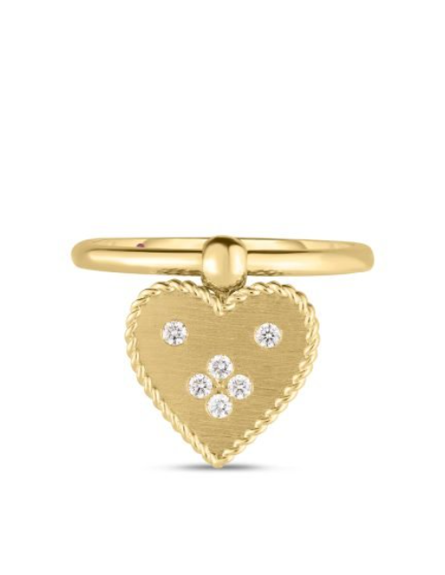 Roberto Coin 18K YELLOW GOLD VENETIAN PRINCESS SMALL HEART MEDALLION RING