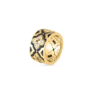 Roberto Coin 18K YELLOW GOLD VENTIAN PRINCESS DIAMOND & BLACK ENAMEL FLOWER RING