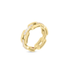 Roberto Coin 18K YELLOW GOLD NAVARRA HARD CHAIN LINK DIAMOND RING