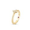 Roberto Coin 18K YELLOW GOLD LOVE IN VERONA MEDIUM PAVE DIAMOND FLOWER RING