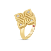 Roberto Coin 18K YELLOW GOLD ARABESQUE LARGE DIAMOND FLOWER RING
