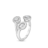 Roberto Coin 18K WHITE GOLD DOLCETTO THREE STONE DIAMOND RING