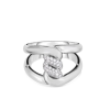 Roberto Coin 18K WHITE GOLD CIALOMA DIAMOND SINGLE KNOT RING