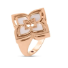Roberto Coin 18K ROSE GOLD VENETIAN PRINCESS PIROUETTE DIAMOND & MOTHER OF PEARL FLOWER RING