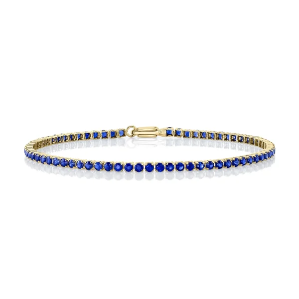 Shy Creation Micro-Tennis 3.45CT BLUE SAPPHIRE MICRO-TENNIS BRACELET