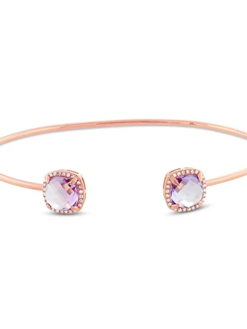 Shy Creation Kate 0.14CT DIAMOND & 3.36CT AMETHYST BANGLE