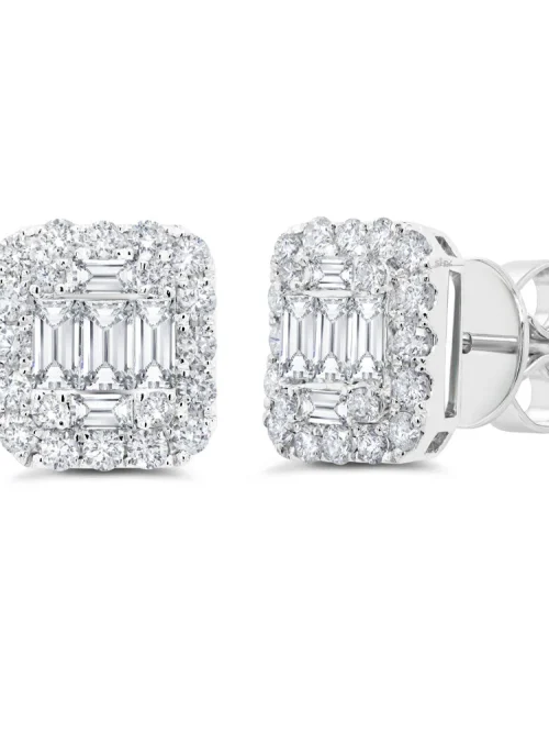 Shy Creation Grace 1.36CT DIAMOND BAGUETTE STUD EARRING