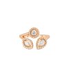 Roberto Coin 18K ROSE GOLD DOLCETTO THREE STONE DIAMOND RING