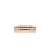 Roberto Coin 18K ROSE GOLD DOMINO SPECKLED DIAMOND BAR RING