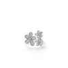 Roberto Coin 18K WHITE GOLD JASMINE PAVE DIAMOND MULTI FLOWER RING