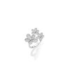 Roberto Coin 18K WHITE GOLD JASMINE PAVE DIAMOND MULTI FLOWER RING