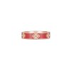 Roberto Coin 18K ROSE GOLD LOVE IN VERONA DIAMOND AND CORAL ENAMEL RING