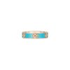 Roberto Coin 18K ROSE GOLD LOVE IN VERONA DIAMOND AND CYAN ENAMEL RING