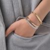 Roberto Coin 18K WHITE GOLD OBELISCO DIAMOND ACCENT FLEXIBLE BANGLE