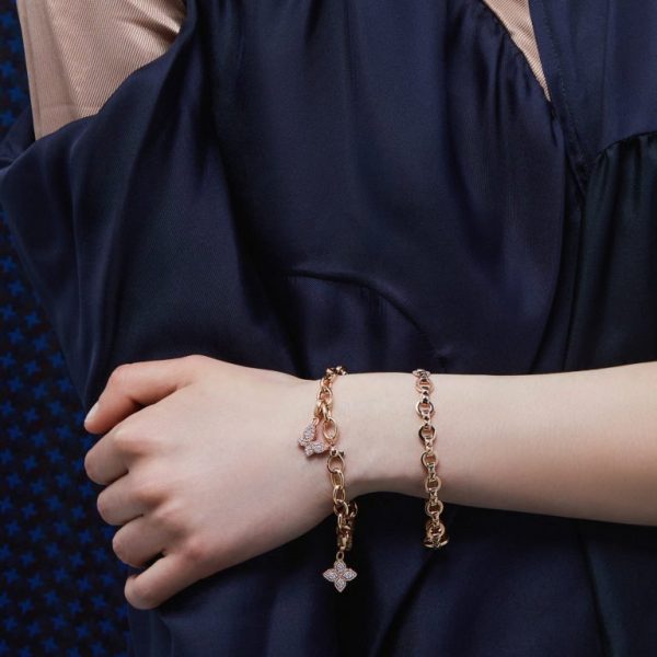 Roberto Coin 18K YELLOW GOLD OVAL LINK CHARM BRACELET