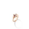 Roberto Coin 18K ROSE GOLD LOVE IN VERONA DIAMOND AND RUBELLITE SPLIT FLOWER RING