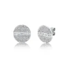 Shy Creation Kate 0.55CT DIAMOND BAGUETTE CIRCLE STUD EARRING