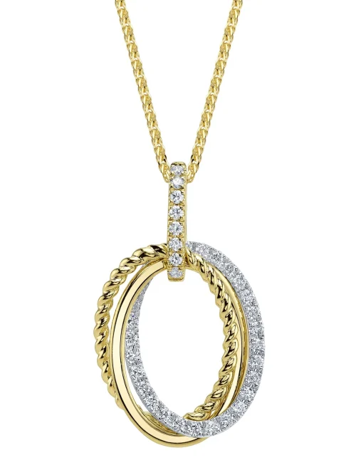 Shy Creation Glittara 0.30CT DIAMOND OVAL NECKLACE