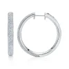 Shy Creation Kate 0.97CT DIAMOND PAVE HOOP EARRING