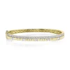 Shy Creation Kate 1.13CT DIAMOND EMERALD RIBBED BANGLE