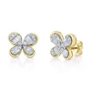 Shy Creation Kate 0.52CT DIAMOND BAGUETTE BUTTERFLY STUD EARRING