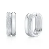 Shy Creation Kate 0.33CT DIAMOND OVAL HOOP EARRING