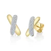 Shy Creation Kate 0.32CT DIAMOND PAVE "X" STUD EARRING