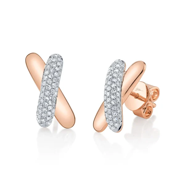 SC22010349RD_1f4387e1-ac5e-4b88-8d9b-3fbb40eaccee_1800x1800 Shy Creation Kate 0.32CT DIAMOND PAVE "X" STUD EARRING