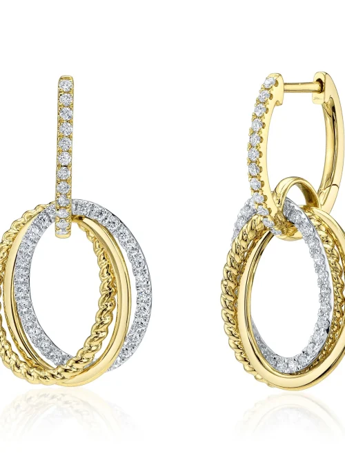 Shy Creation Glittara 0.64CT DIAMOND OVAL EARRING