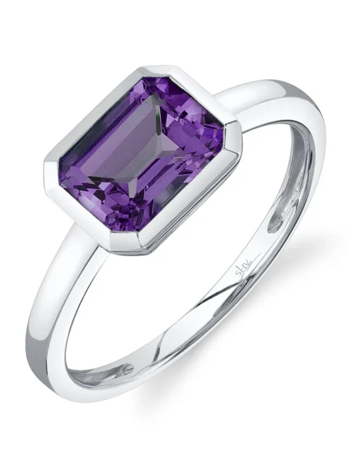 Shy Creation Color 1.18CT AMETHYST RING