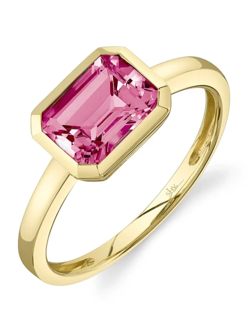 Shy Creation Color 2.13CT PINK TOPAZ RING