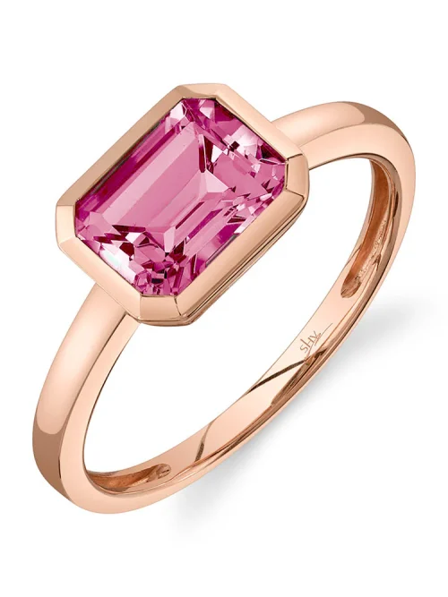 Shy Creation Color 2.13CT PINK TOPAZ RING
